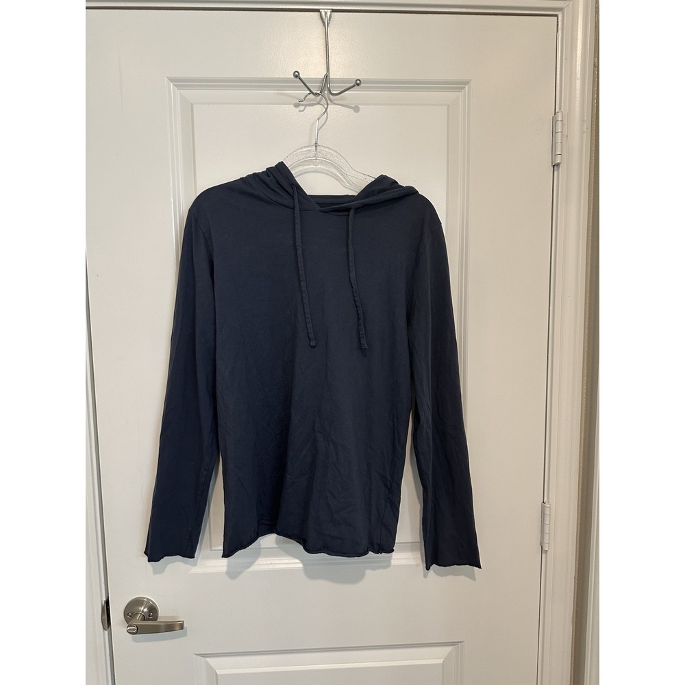 Magaschoni Men's Pima Cotton Navy Lightweight Long Sleeve Soft Casual‎ Hoodie M